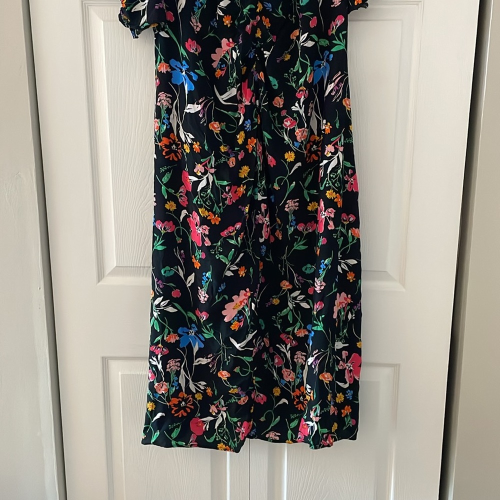 Black Floral Midi Dress - Picture 2 of 6